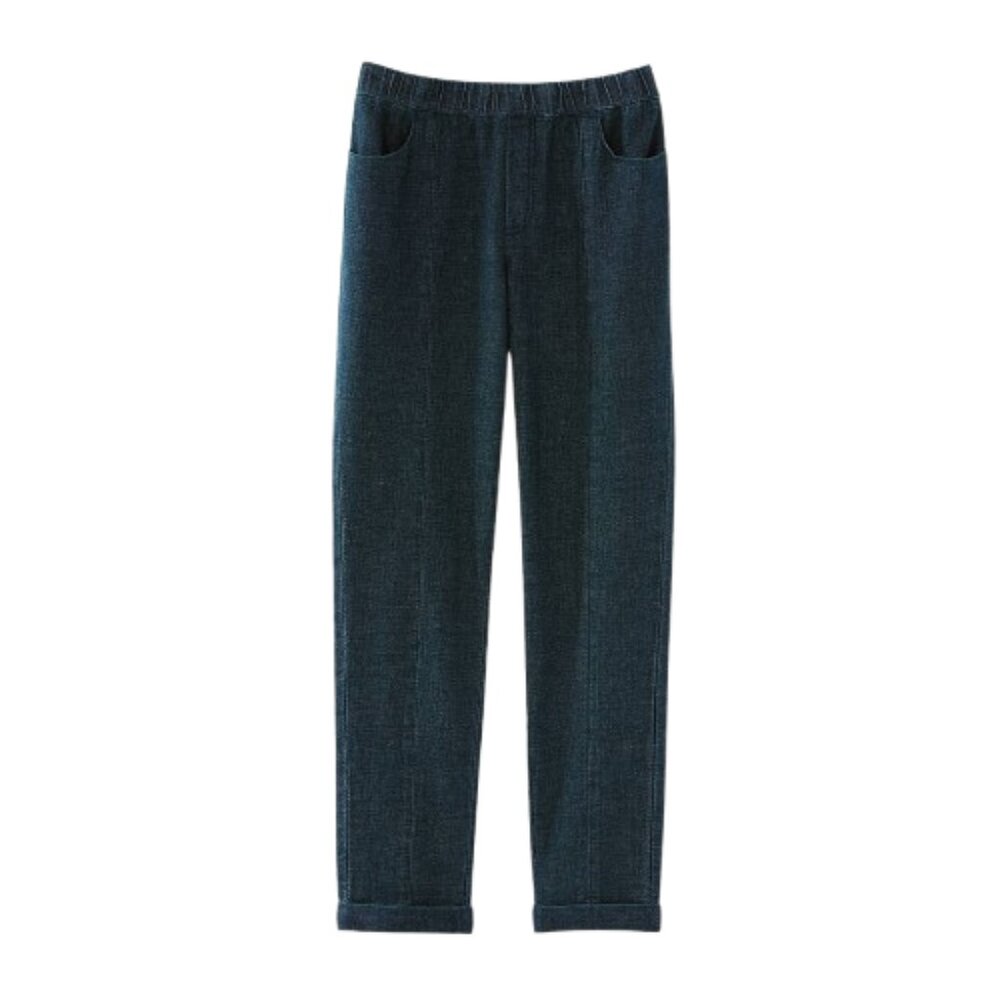 J. Jill Indigo Pull On Pants Hemp Natural Fiber Cotton Elastic Waist XS NWT